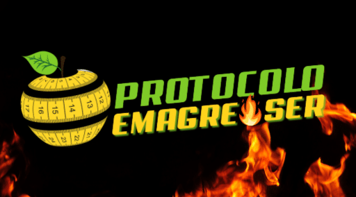Imagem do protocolo emagre-ser sob chamas com fundo preto da Objetivo Magra
